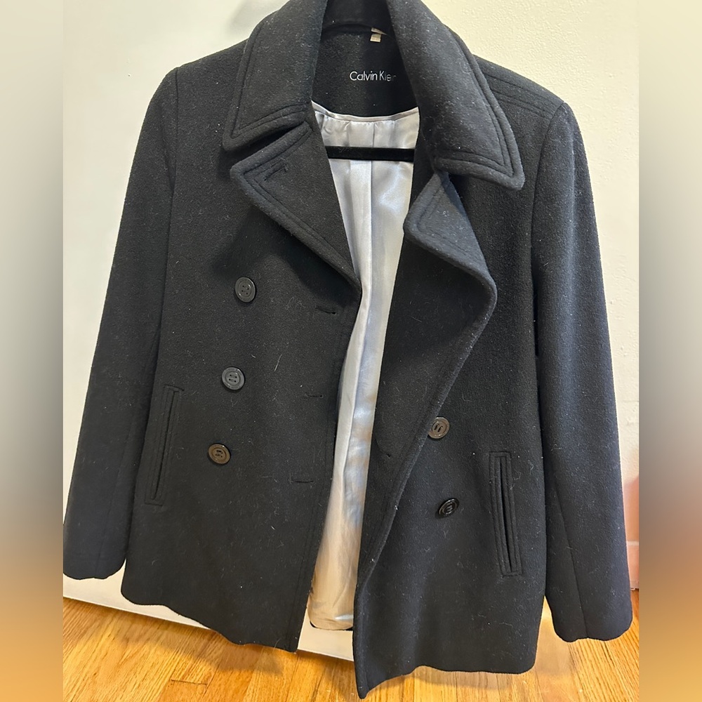 Calvin Klein Collared Peacoat